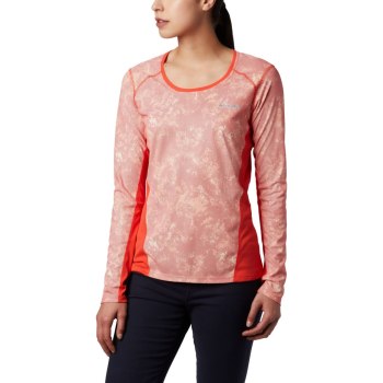 Columbia Sweater Dames, Solar Chill 2.0 Long Sleeve Rood, 87UTEFYMC